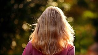 blonde hair, woman, female